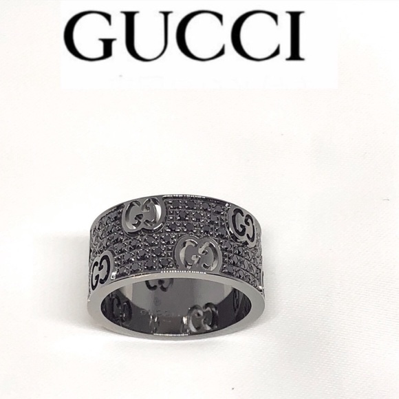 Gucci Other - New Authentic GUCCI 18k Black Diamond Ring Size 7